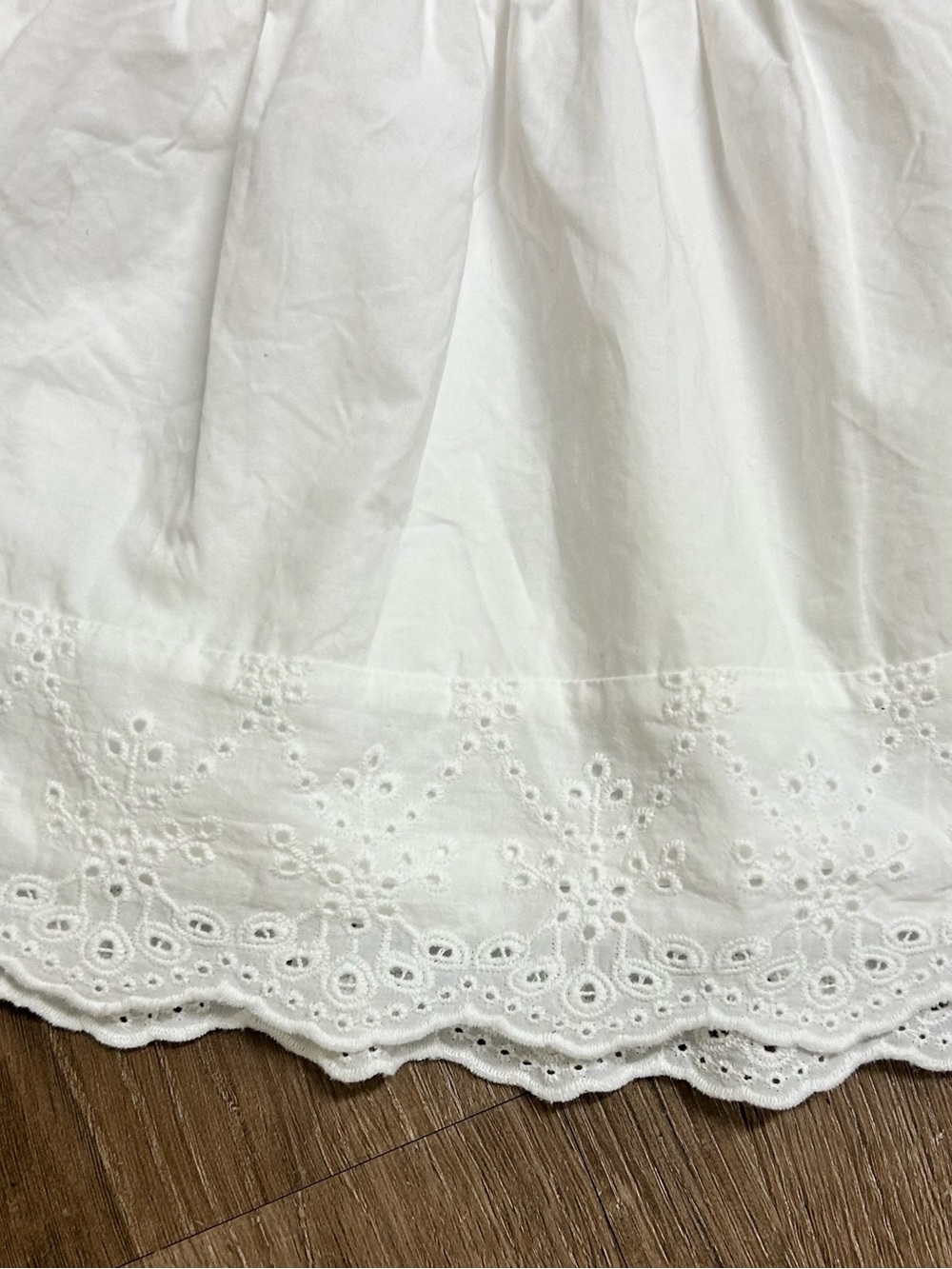 child of mine White Eyelet Dress with Ruffled Straps - Picture 2 of 7
